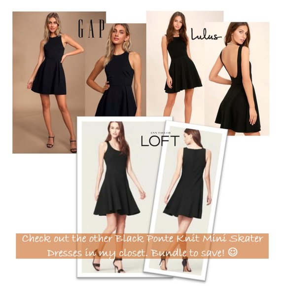 Ann Taylor LOFT Black Fit and Flare Ponte Dress - Style 332411 - Picture 14 of 16